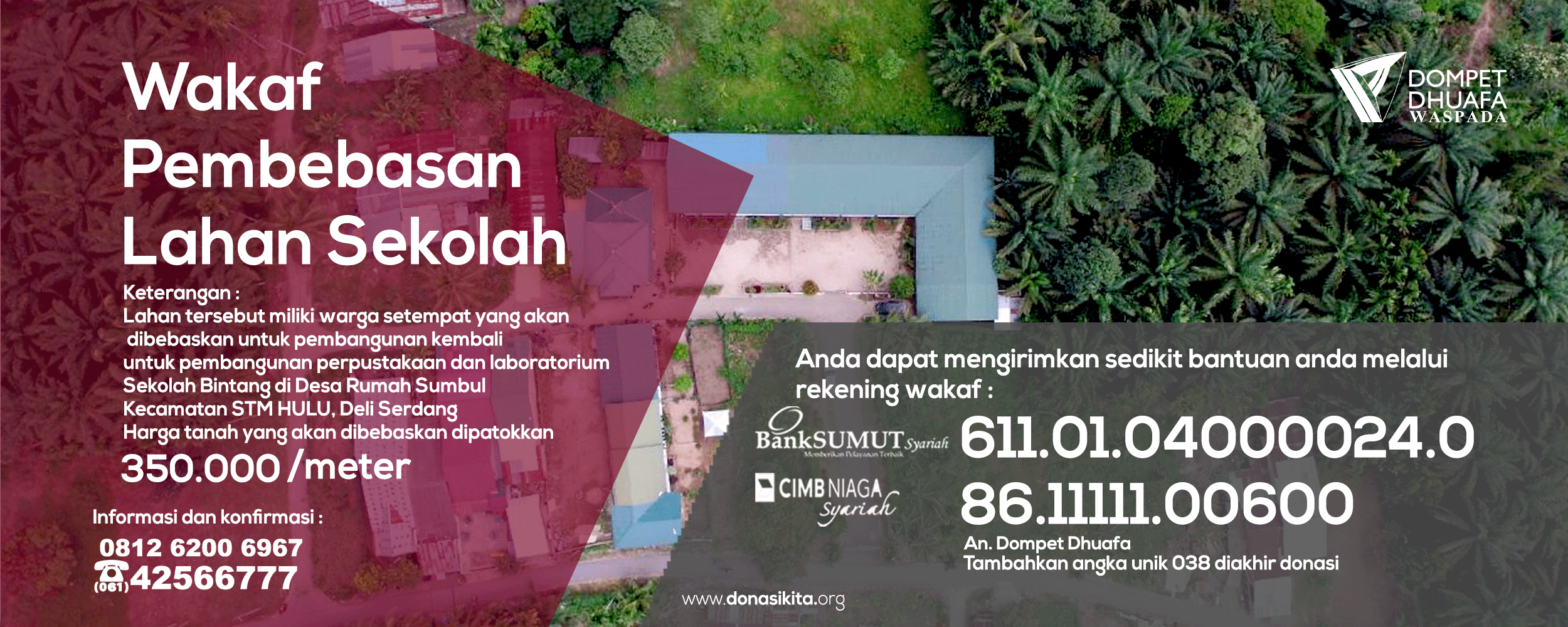 Wakaf Pembebasan Lahan Sekolah