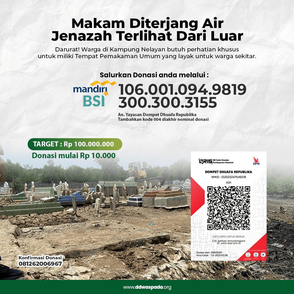 Subhanallah, Makam Diterjang Air Jenazah Terlihat Dari Luar