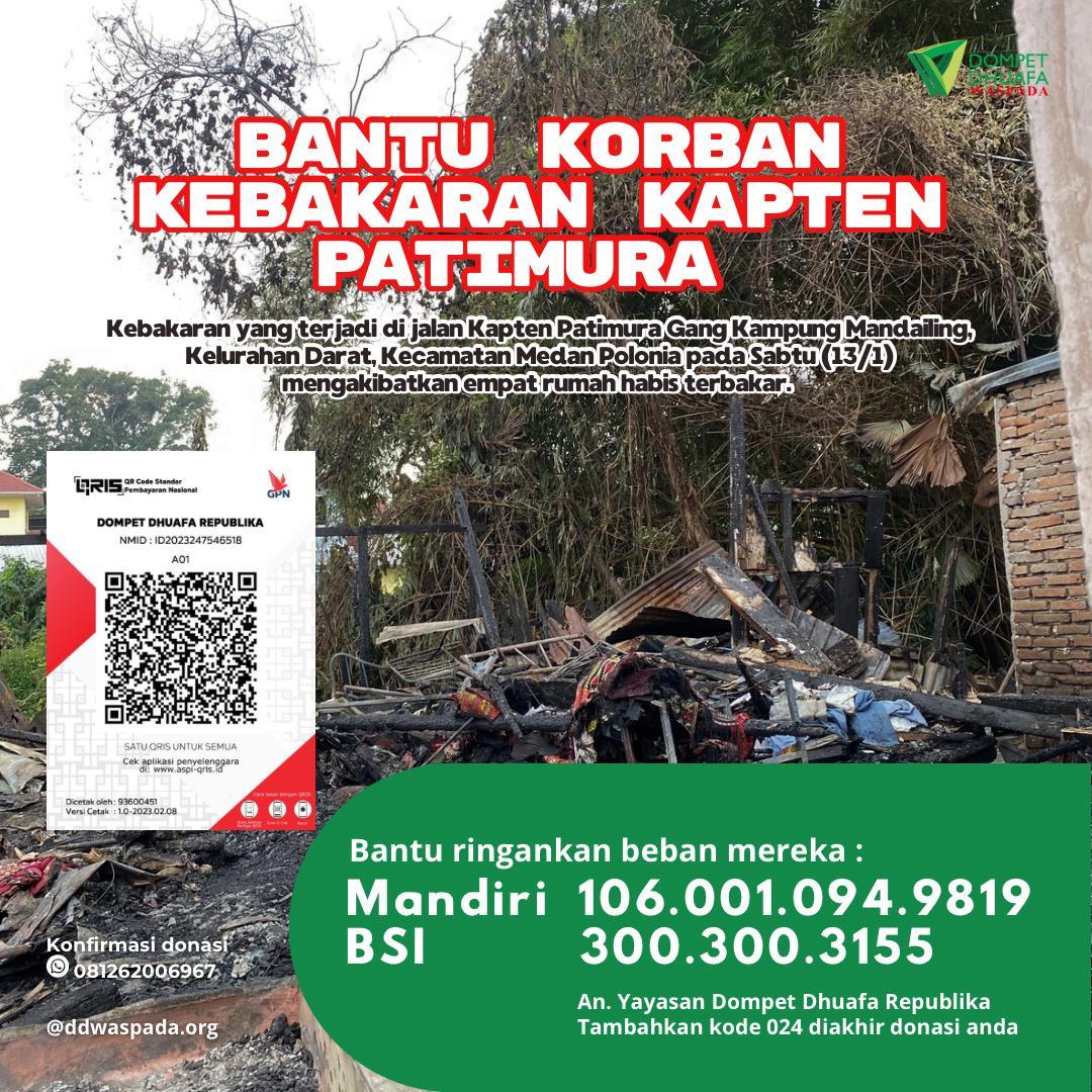 BANTU KORBAN KEBAKARAN KAPTEN PATIMURA