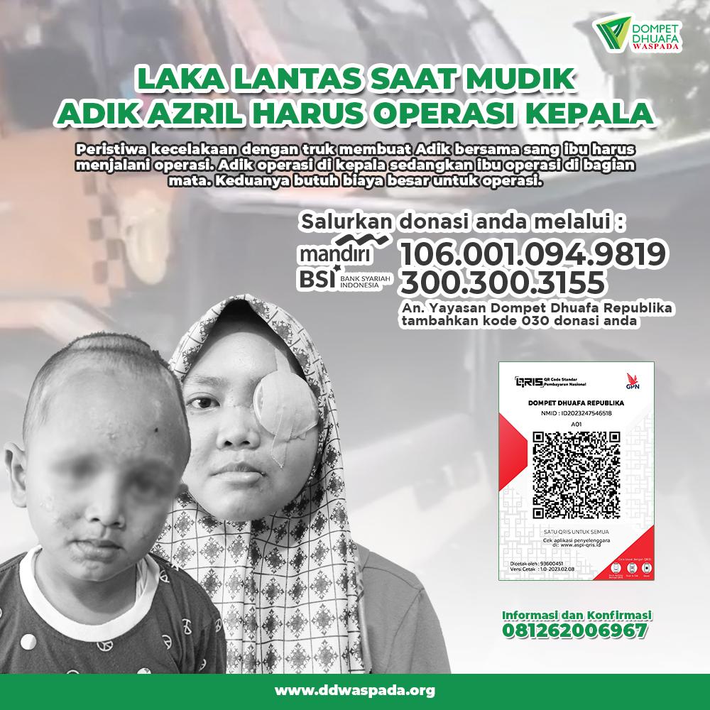 LAKA LANTAS SAAT MUDIK ADIK azril HARUS OPERASI KEPALA