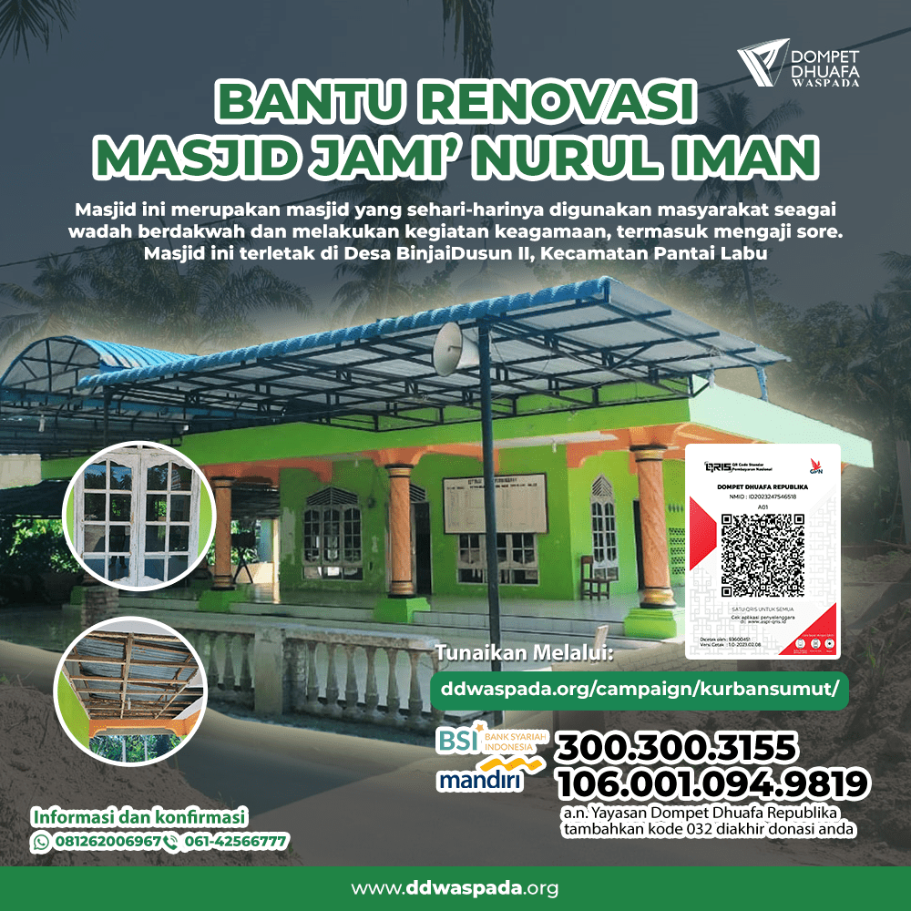 BANTU RENOVASI MASJID JAMI’ NURUL IMAN