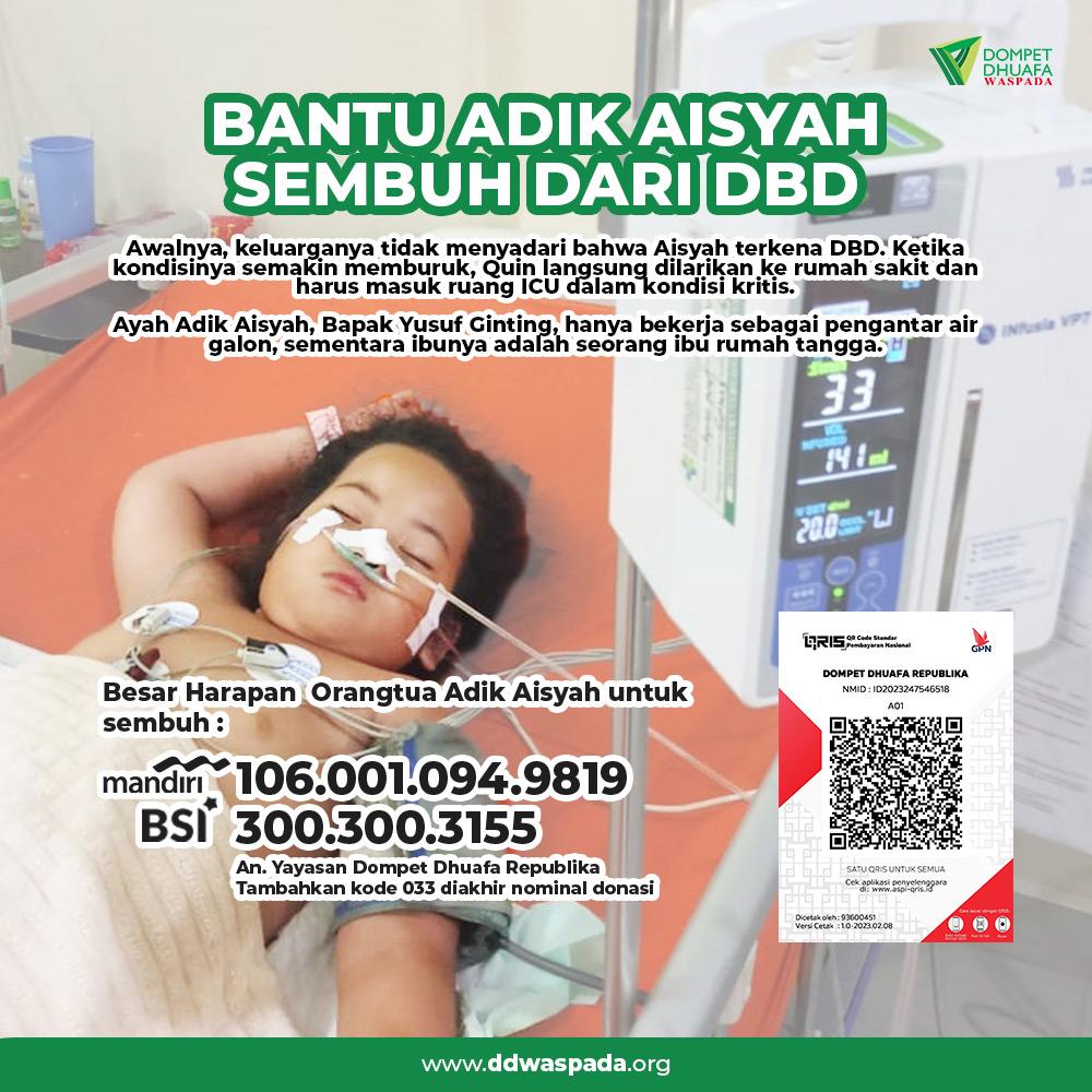 Bantu adik aisyah sembuh dari dbd