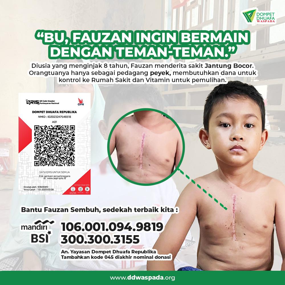 Bantu Fauzan, Menderita Sakit Jantung Bocor