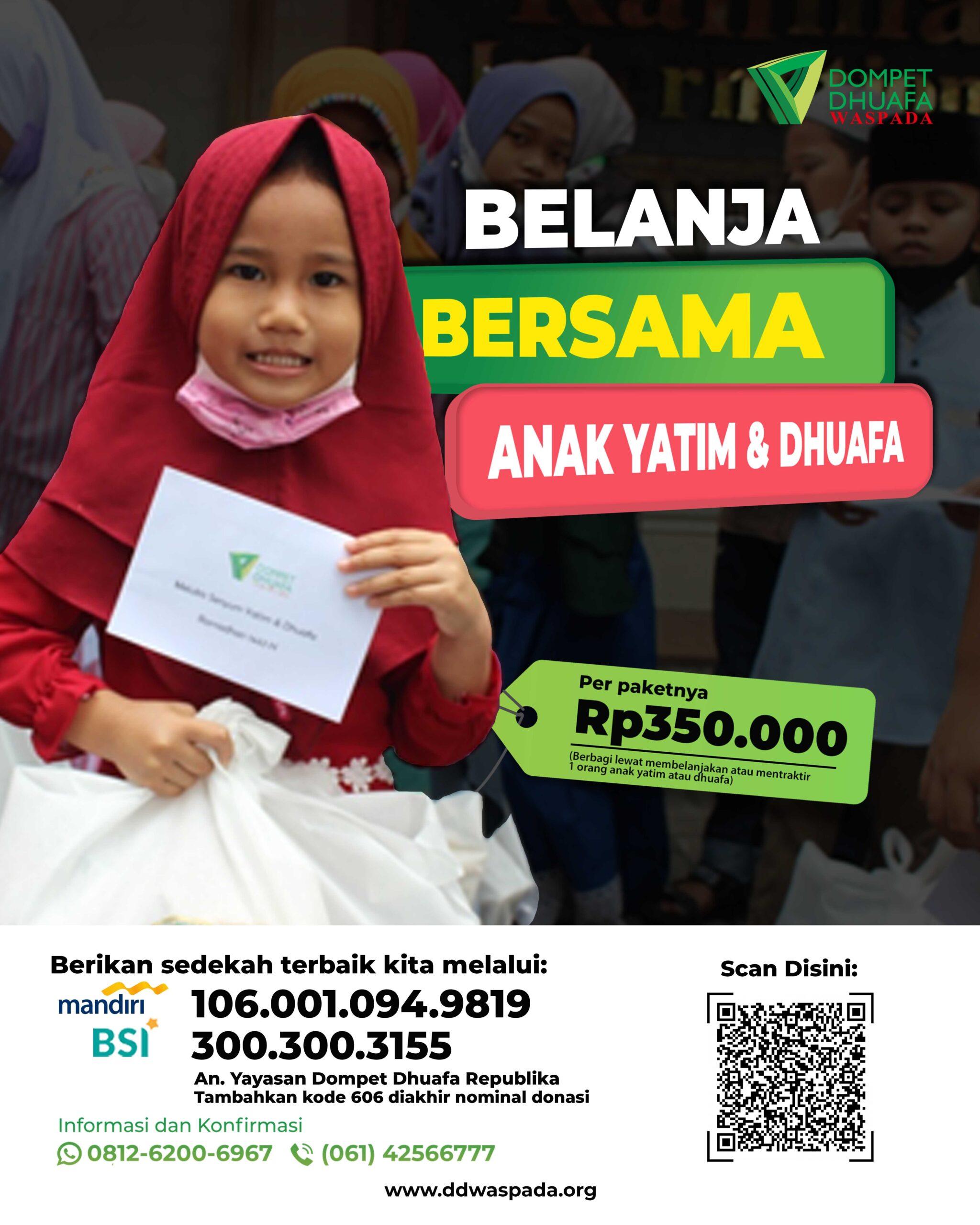 Belanja Bersama Anak Yatim dan Dhuafa