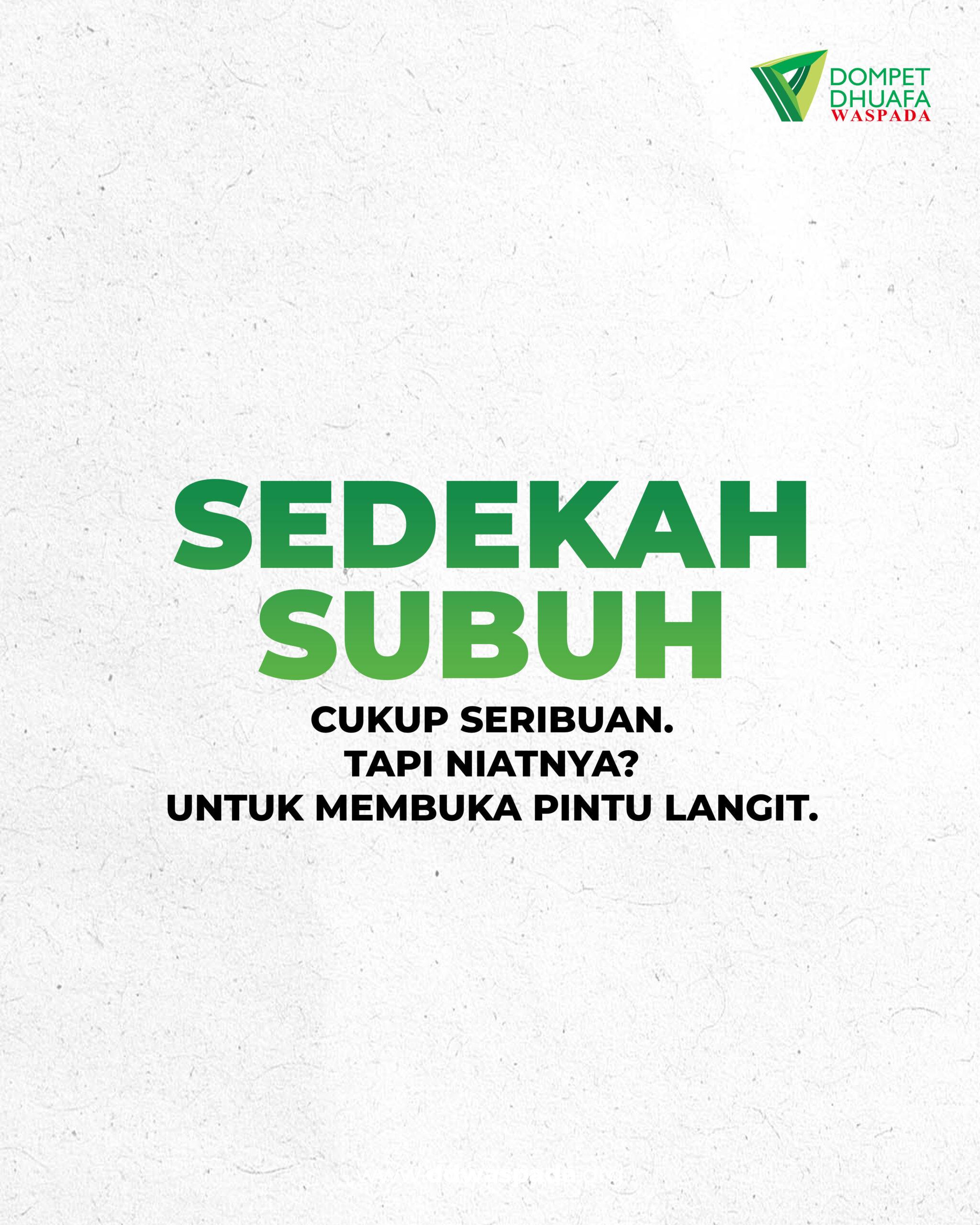 SEDEKAH SUBUH