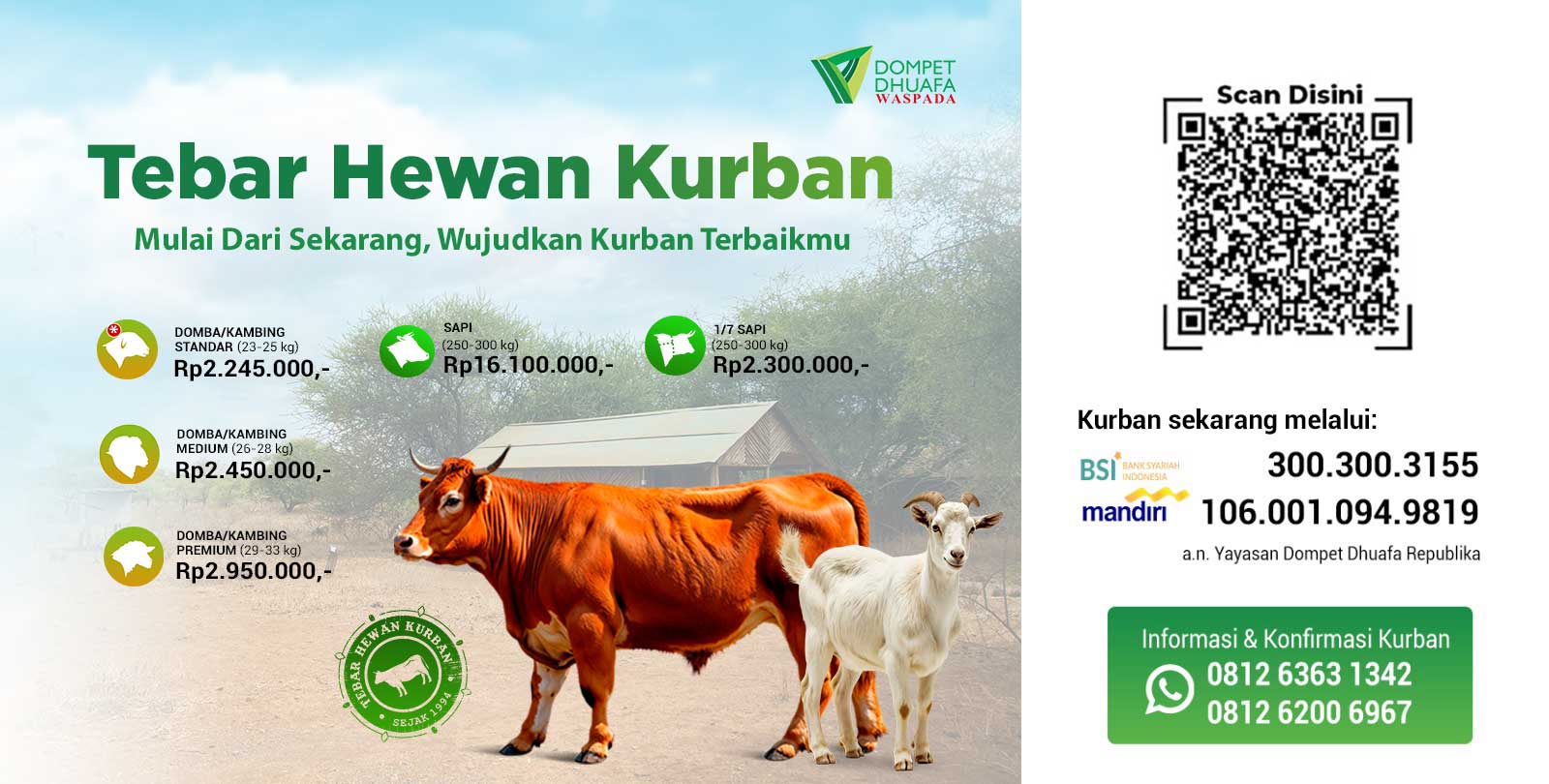 Tebar Hewan Kurban 1447 H