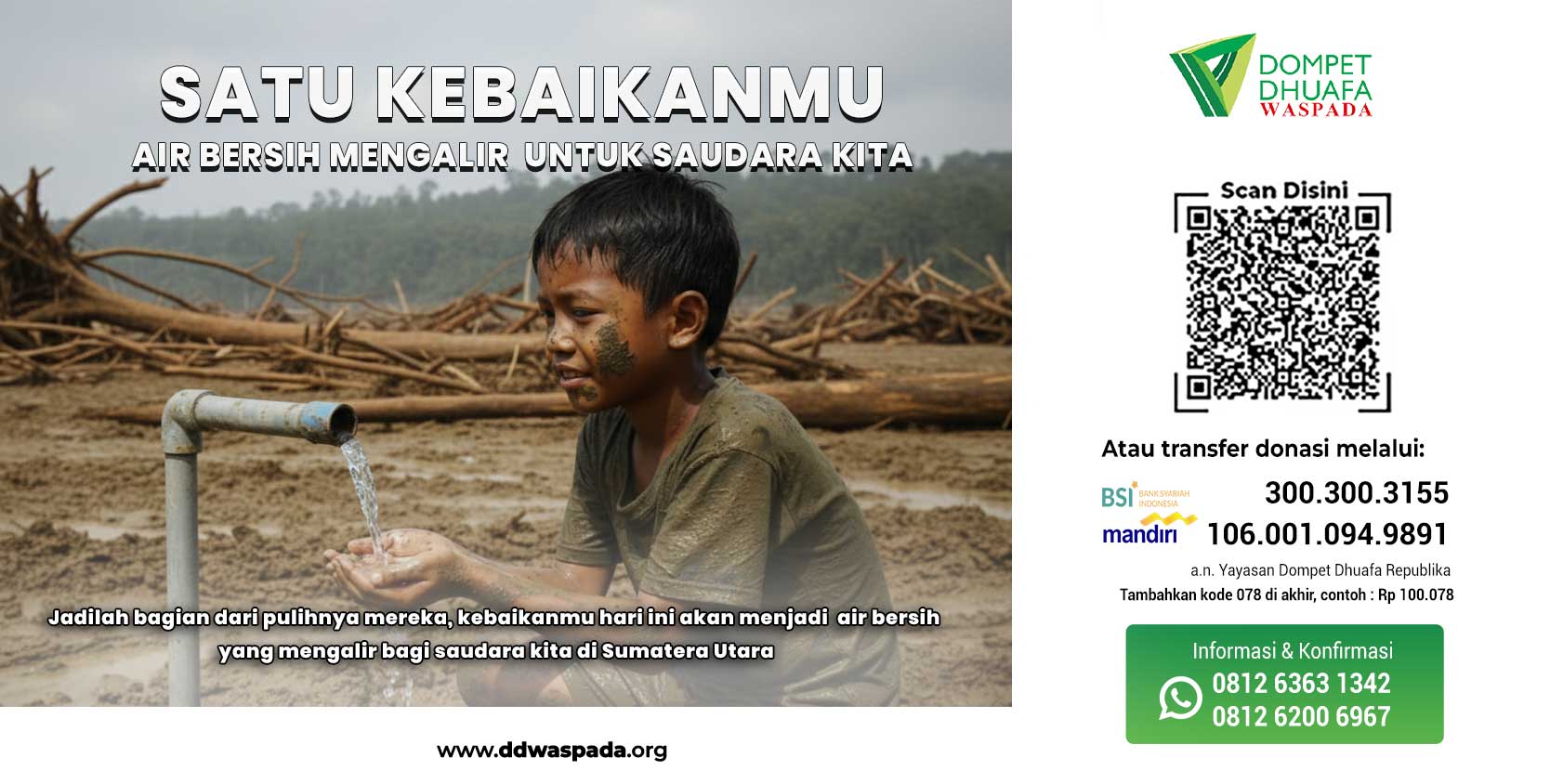 setetes air bersih untuk Sumut