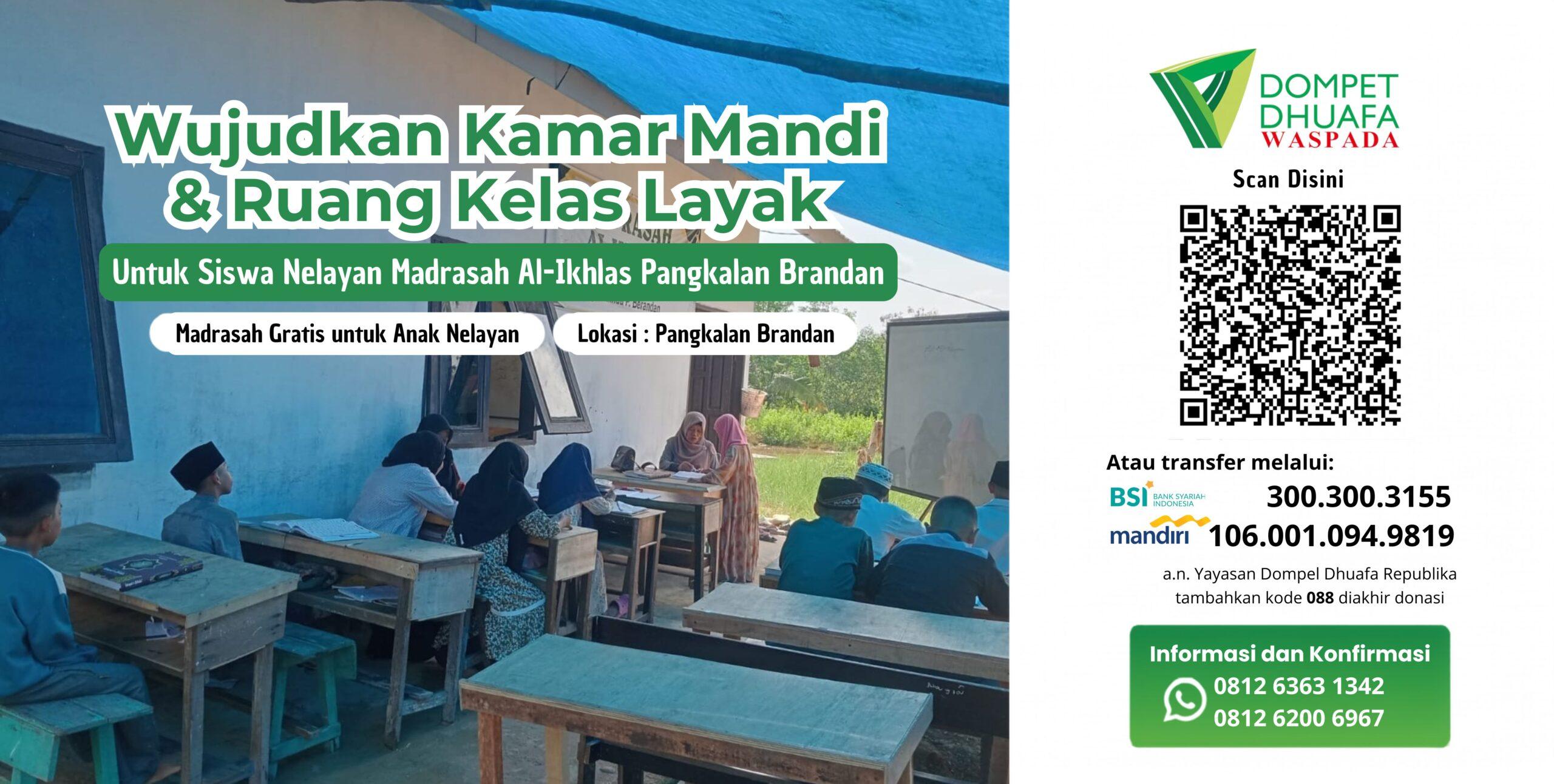 Wujudkan Kamar Mandi Madrasah Al Ikhlas