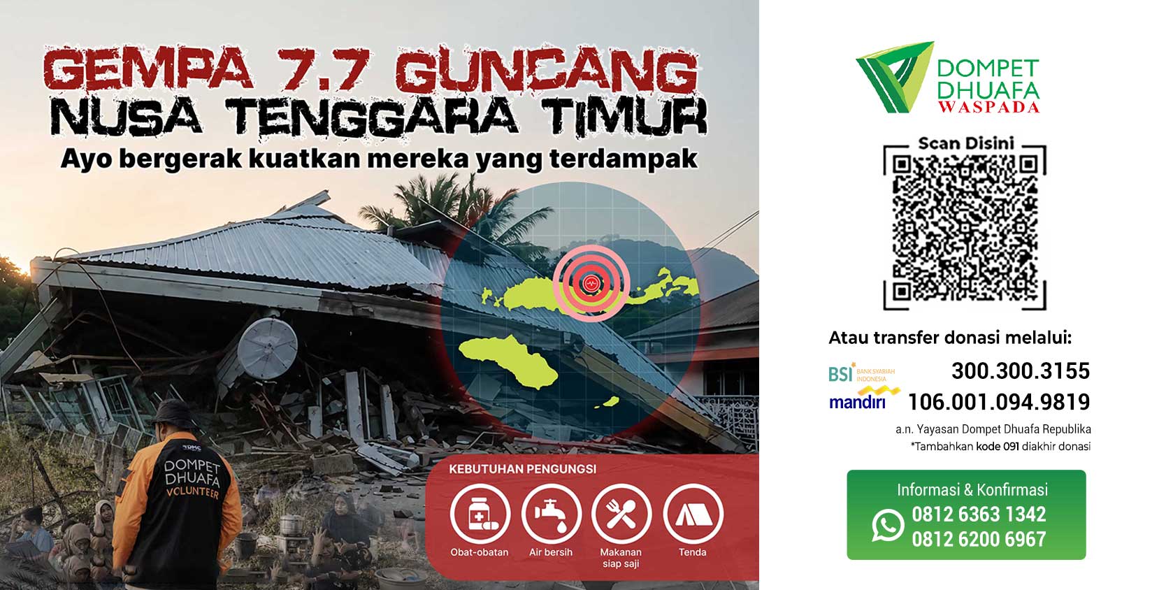 BANTU KORBAN GEMPA NTT